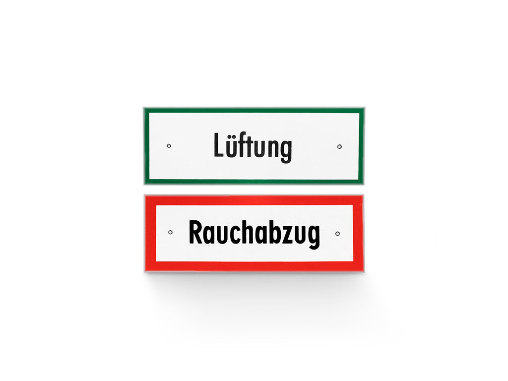 GEZE Hinweisschild Rauchabzug