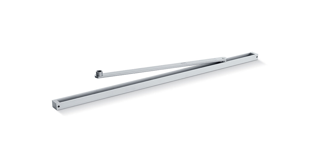 GEZE Rollenschiene Slimdrive EMD silberfarbig 760 mm, DIN Rechts